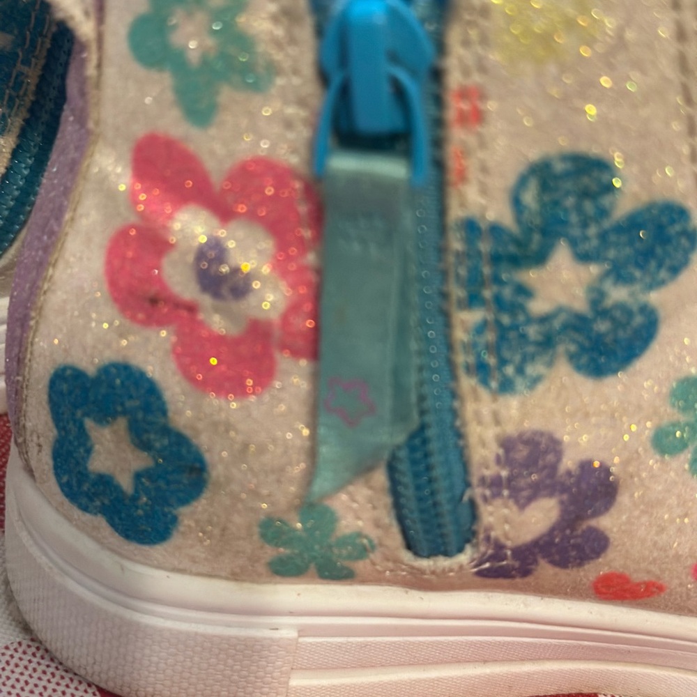 Girls Sketchers Twinkle Toes High Top Sneakers - Size 11 (Toddler) - Picture 5 of 9